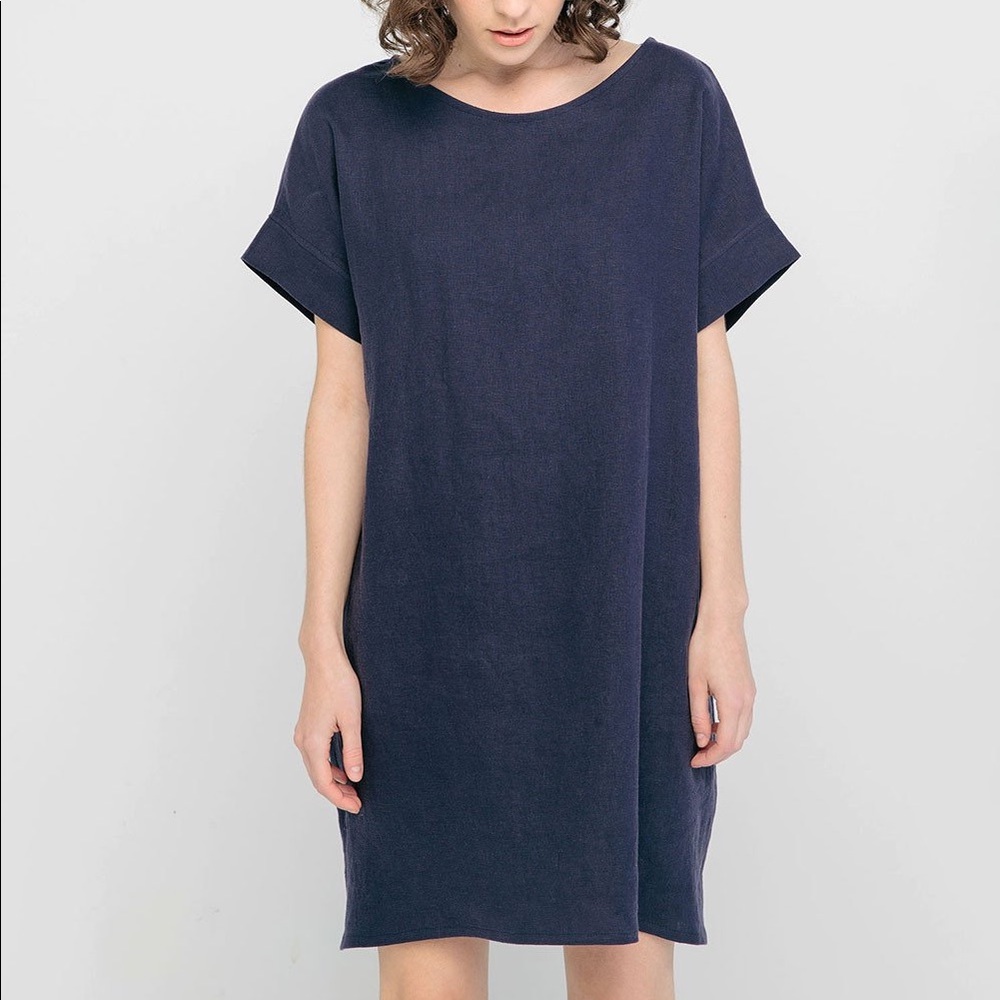 Elizabeth Suzann Navy Linen Georgia Dress