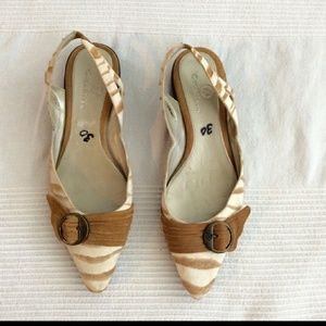 Cole Haan Calf Hair Slingbacks