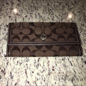 Coach trifold full size wallet
