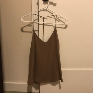Brown-ish silky top