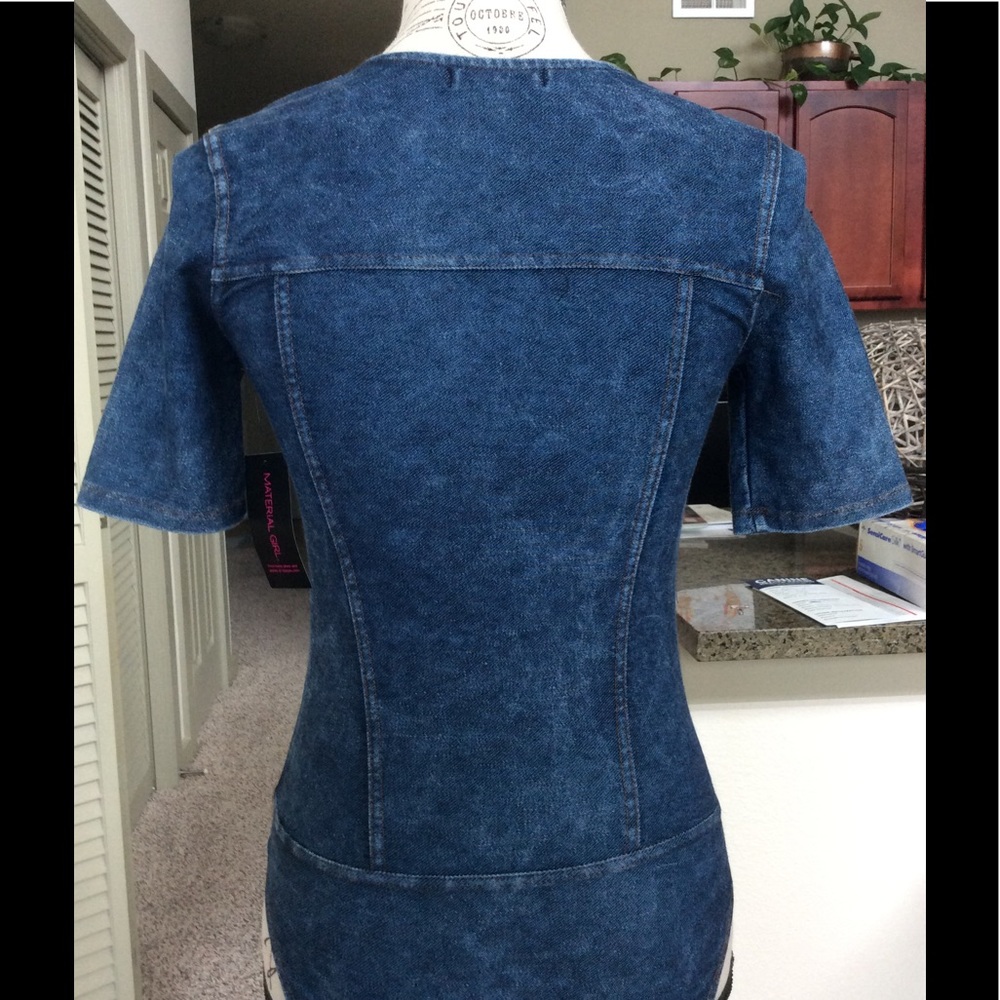 🌼 Stonewashed Lace Front Bodysuit - Picture 5 of 7