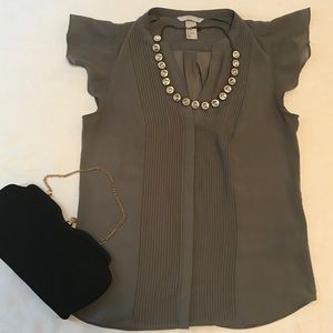 Gray Semi-Sheer Blouse