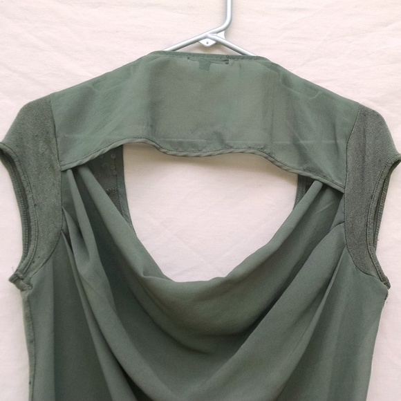 Olive Love + Haight Hi Lo Ruched Open Back Top - Picture 5 of 8