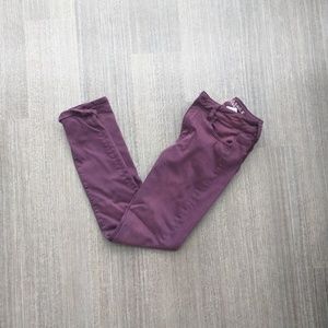 Burgundy/Maroon Hi-rise jeggings