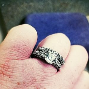 AUTHENTIC TACORI 925 STERLING SILVER WEDDING SET