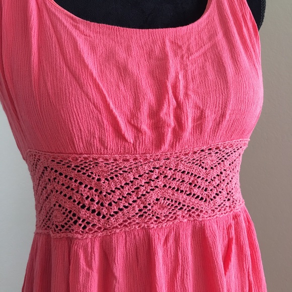 Coral Pink Double Slit Dress with Double Slit - Picture 3 of 3