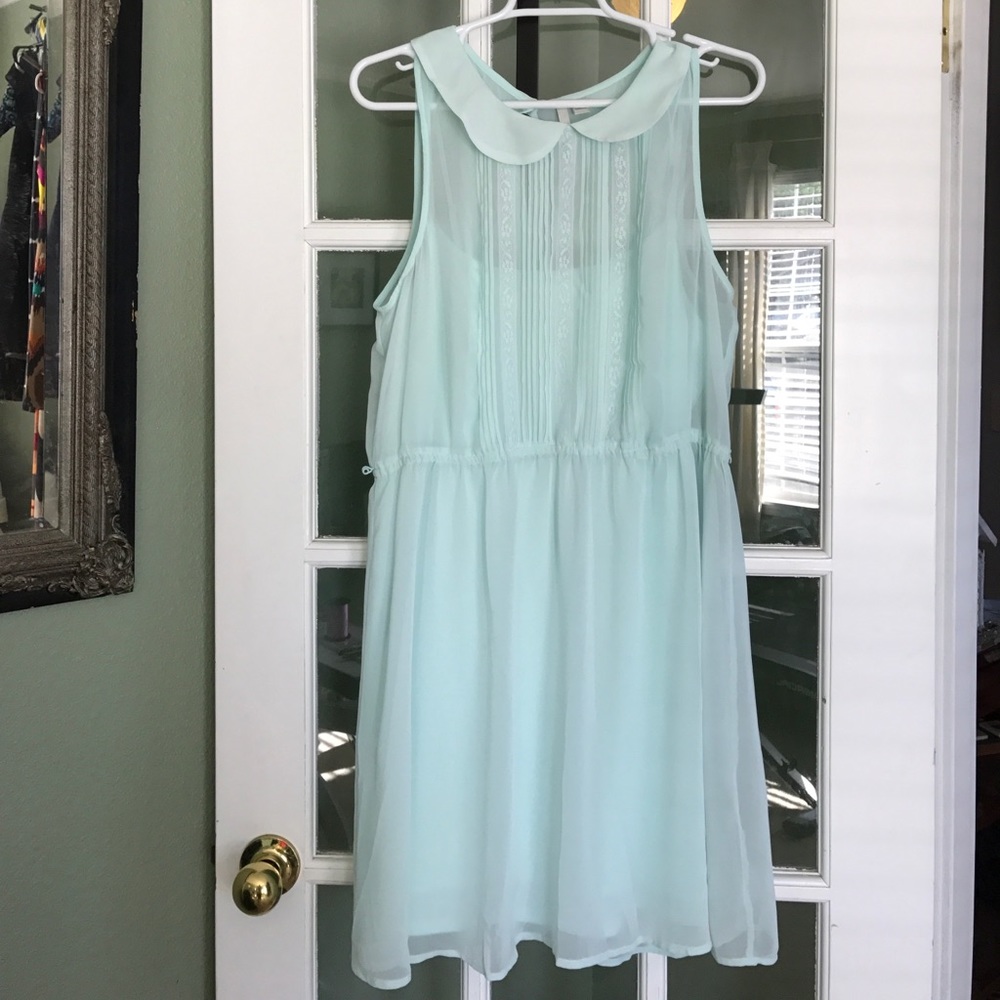 Lauren Conrad baby doll teal dress
