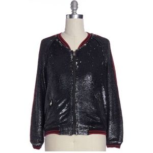 IRO sequin bomber jacket