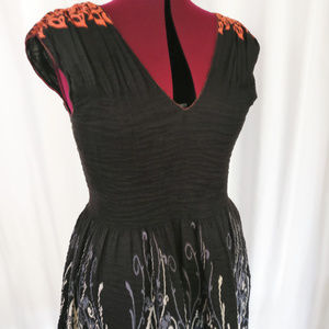 Max Edition short sleeveless stretch dress black L