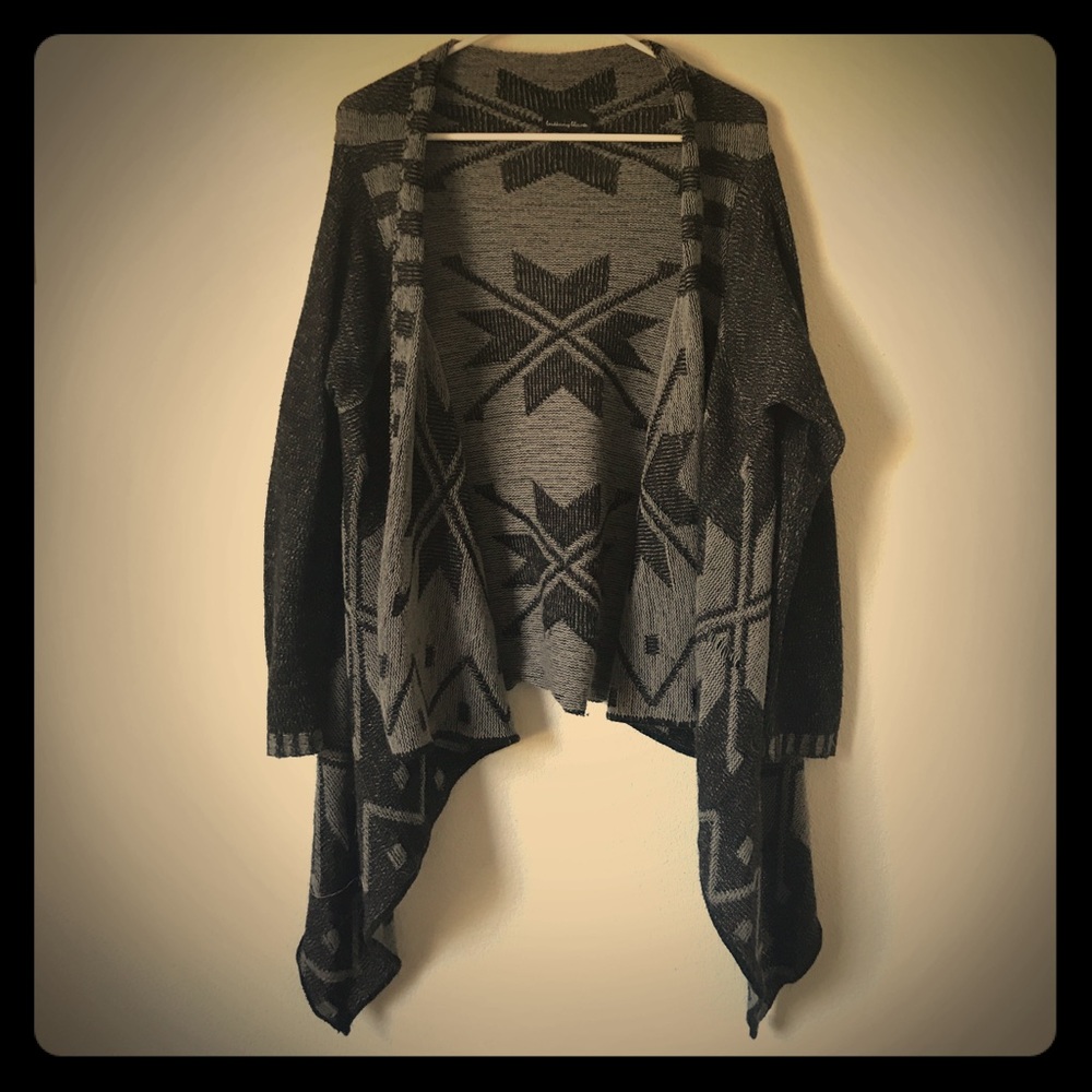 Cozy boho throw over sweater cardigan