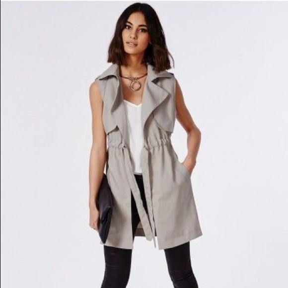 Missguided Jackets & Blazers - Misguided Sleeveless Trench Vest Lightweight US 4