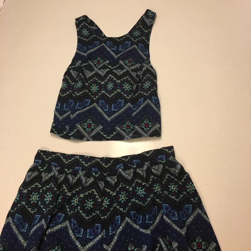 Tribal Hollister Two Piece Flowy Shorts Set