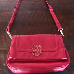 Tory Burch Amanda fold over crossbody handbag.