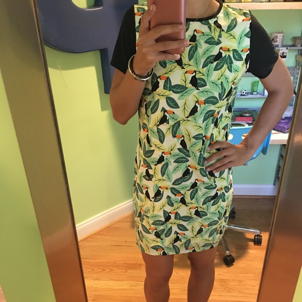 Printed toucan dress (boutique brand)