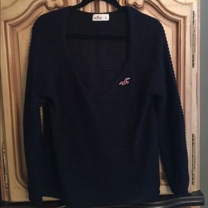 Hollister Navy Vneck Sweater