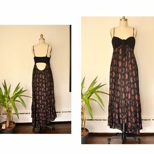 FREE PEOPLE Beautiful Maxi Dress Back Cutout
