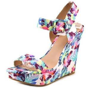 👠👡JORDIE colorful size 7 wedges by Mix No. 6