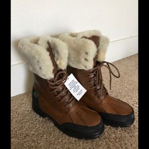 LAUREN Ralph Lauren Quinta Tan Leather Boot