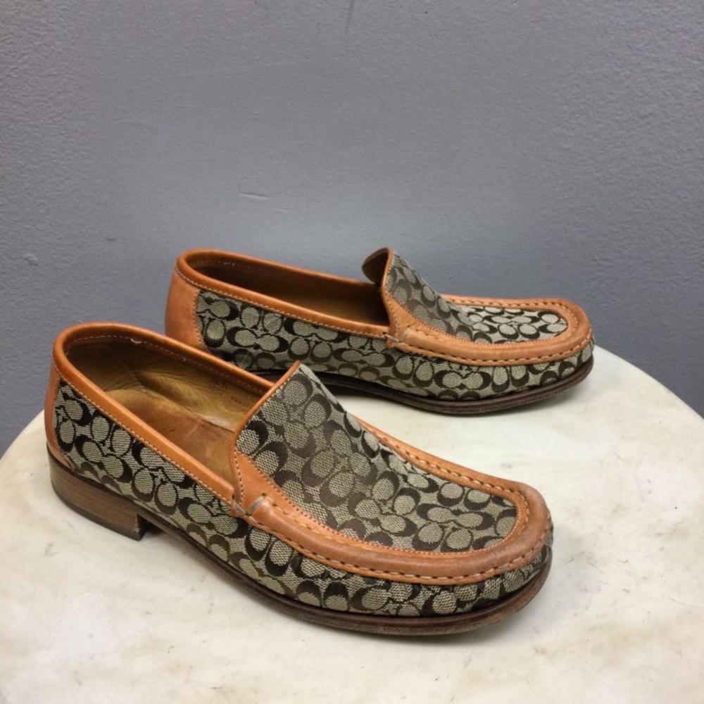 Coach Loafers Leather Signature Logo