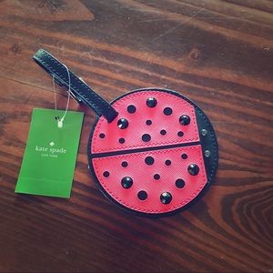 Kate Spade ladybug luggage tag, new with tag