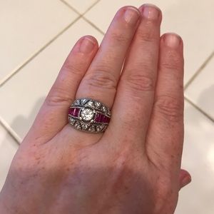 Art Deco cocktail ring