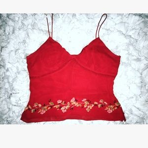 Red Cropped Camisole