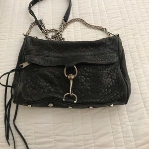 Black leather Rebecca Minkoff MAC bag w/ silver