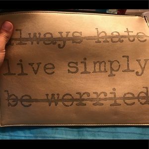 Zara gold clutch