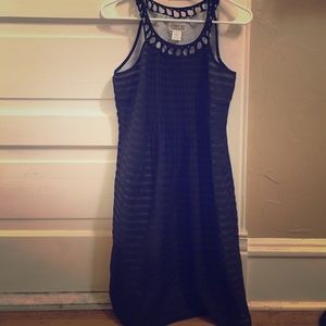 Black Robbie Bee tank top dress, stripped