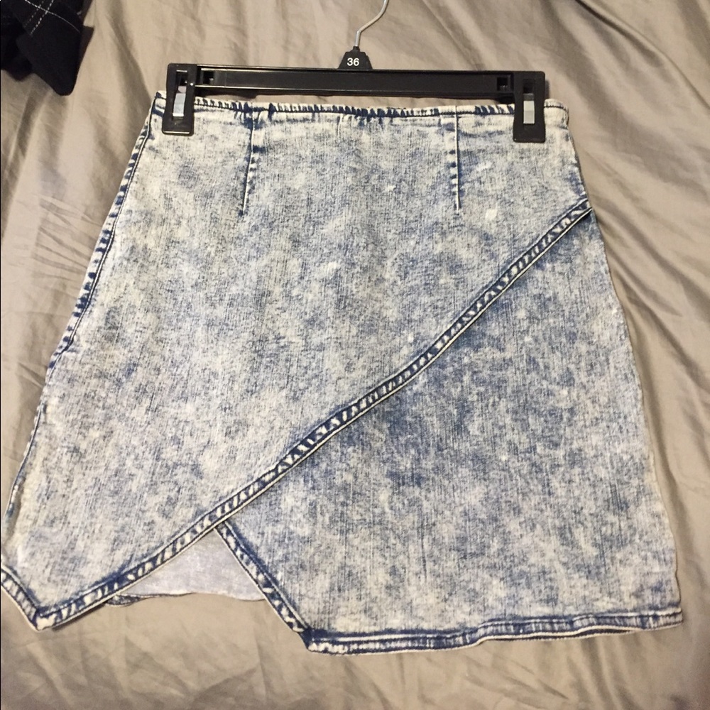 Denim envelope skirt