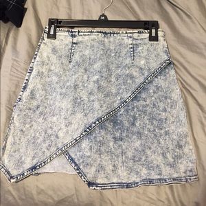 Denim envelope skirt