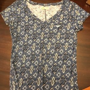 M Hollister blue printed tee