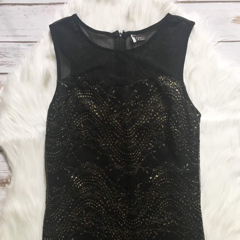 Sparkle & Fade Gold/Black Dress