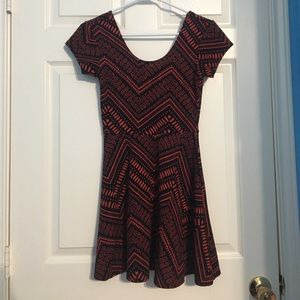 Red and Black Skater Dress