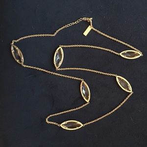 Kendra Scott Marquis Clear Stone Long Necklace