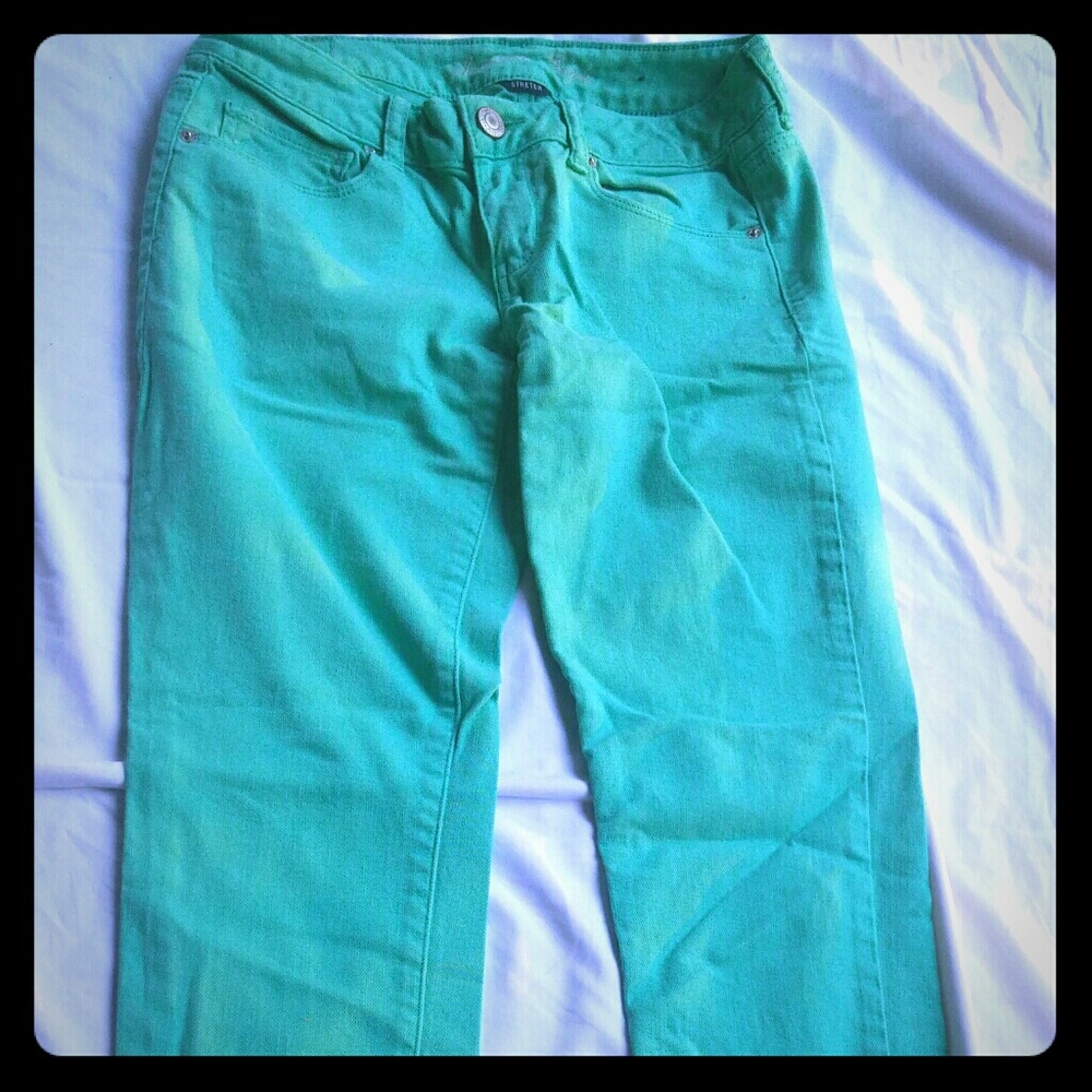 American Eagle Mint Skinny Jeans
