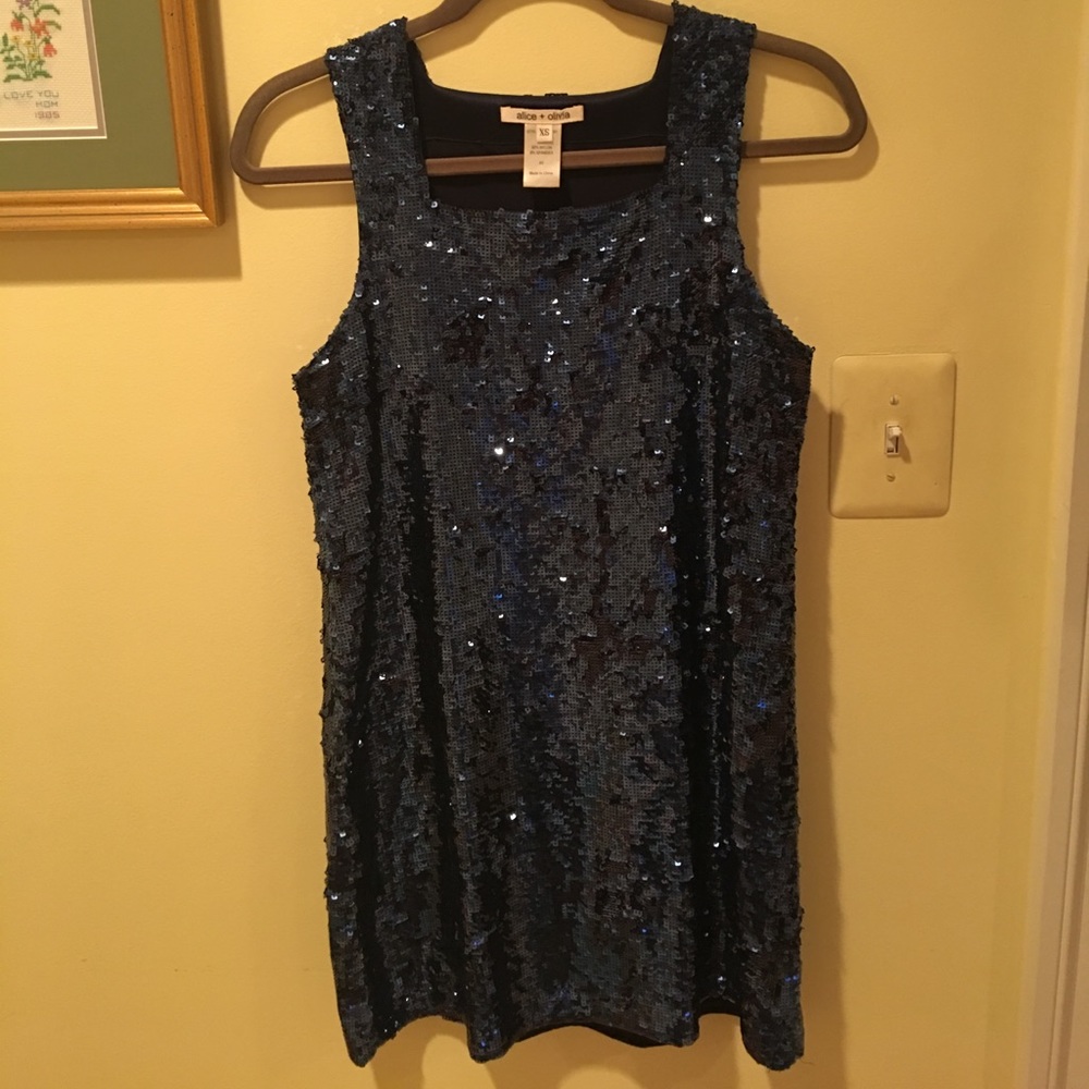 alice and olivia sequin mini dress