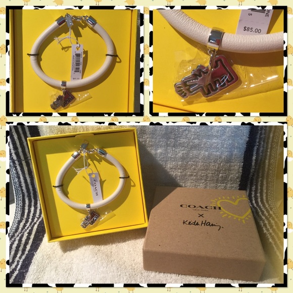 Last one Authentic Coach white leather bracelet - Picture 2 of 2