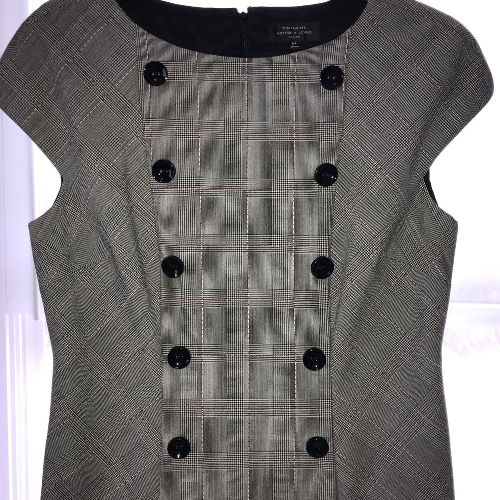 Tahari dress with buttons