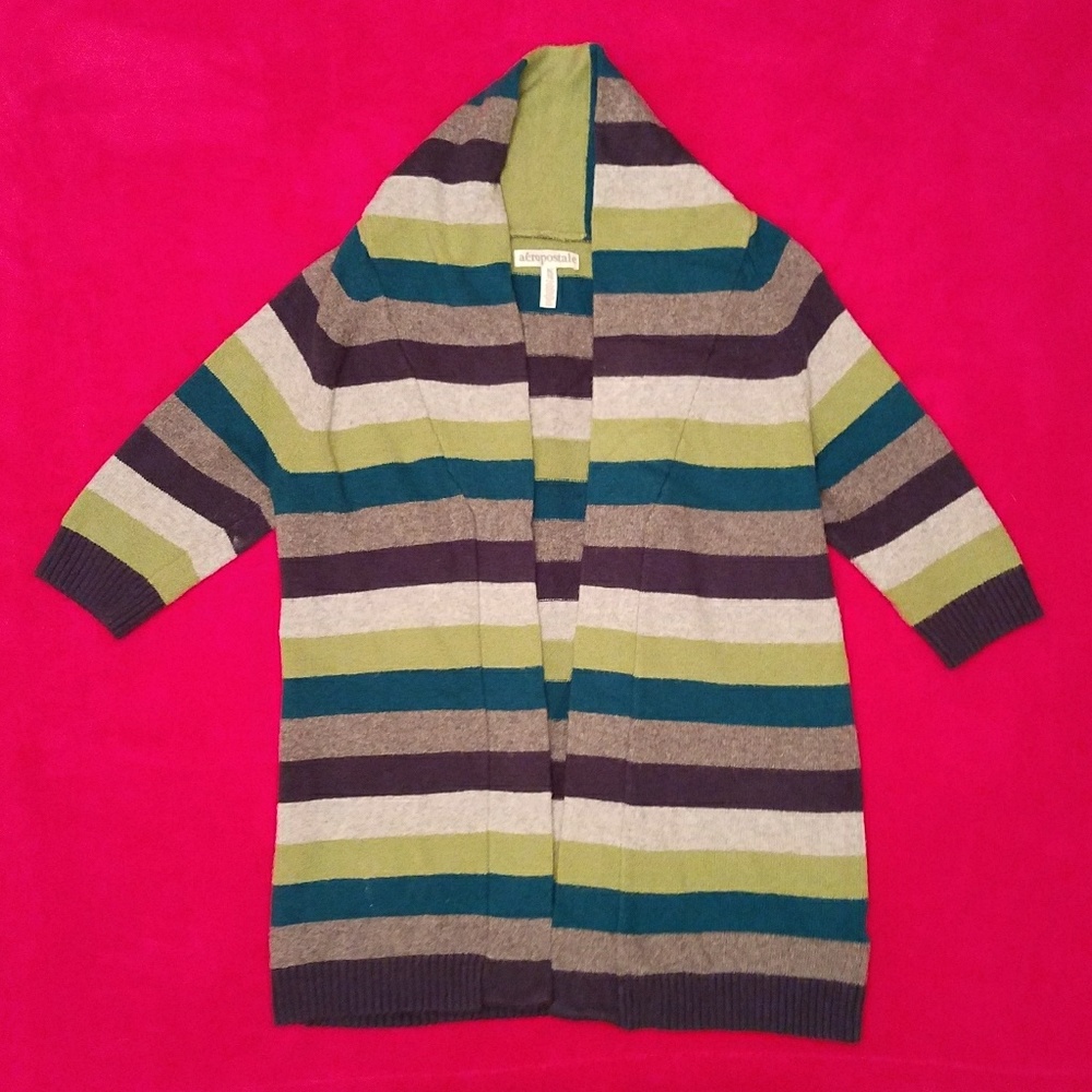 Aeropostale Striped Sweater Cardigan 💙 Size XL