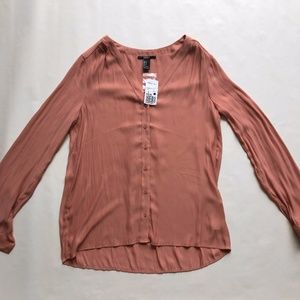 Mauve Button Down Blouse