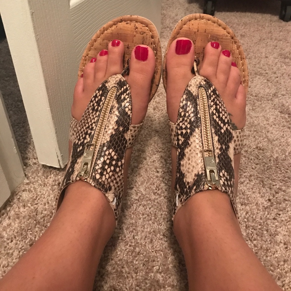 Zip up sandals