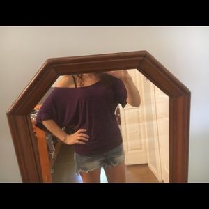 Off shoulder loose fit tee