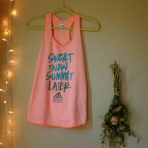 Neon Orange North Face Workout Tank