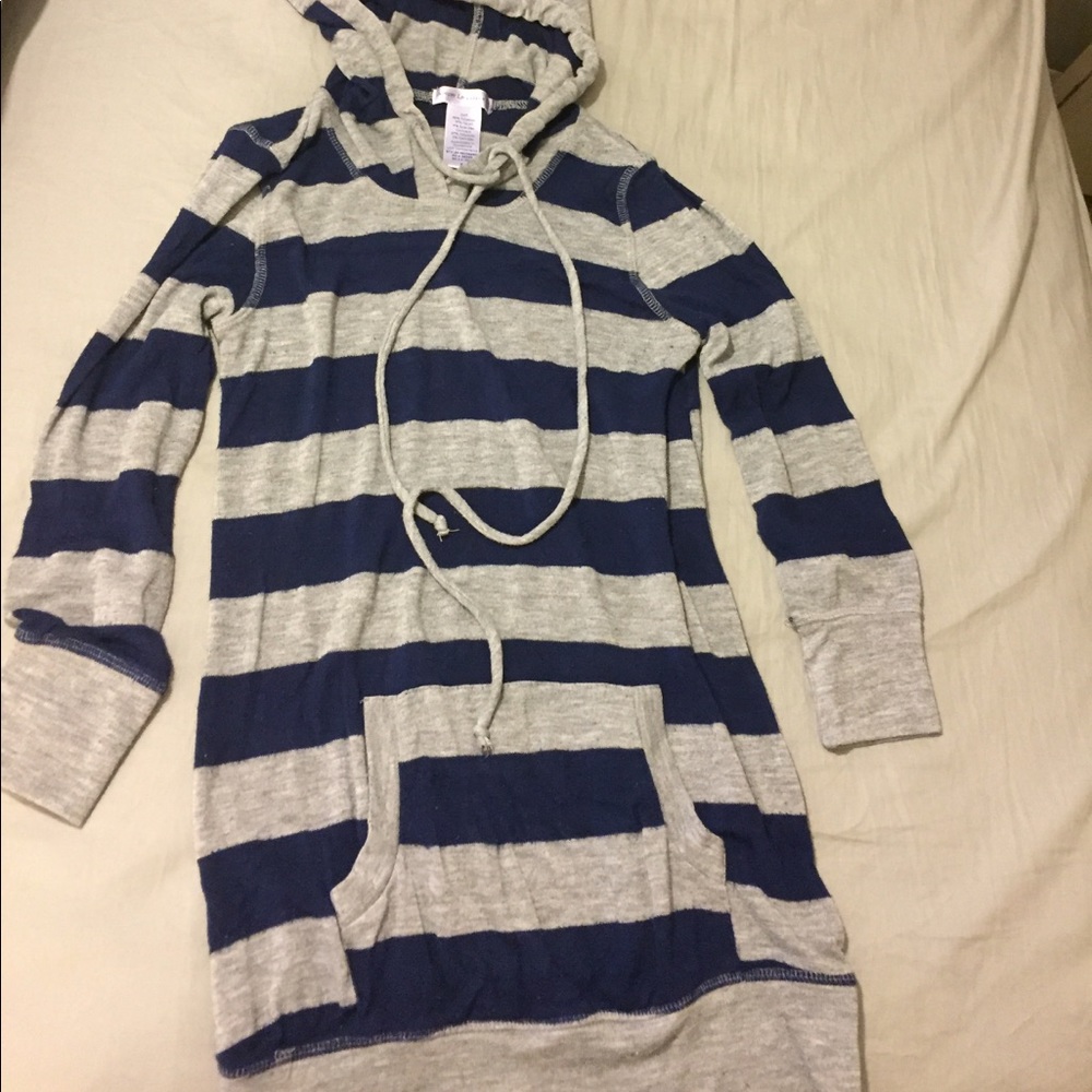 Stripe maternity sweater hoodie