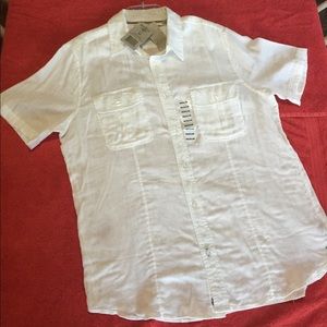 Men's Margaritaville White Casual Shirt Size M NWT