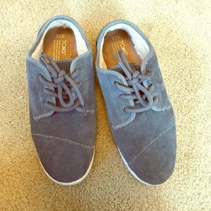 Toms blue suede sneakers