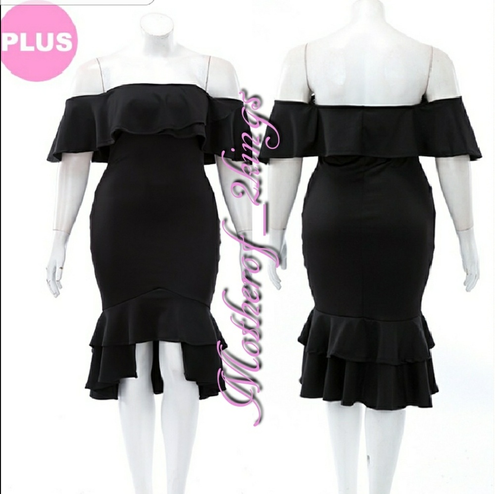 ❤️🏆HOST PICK🏆🖤"OFF THE SHOULDER" RUFFLE DRESS