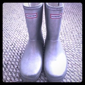 Toddler Silver Hunter Rain Boots