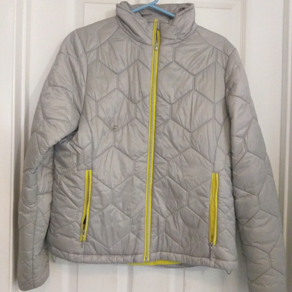 Scottvest multi pocket jacket Womens Medium silver